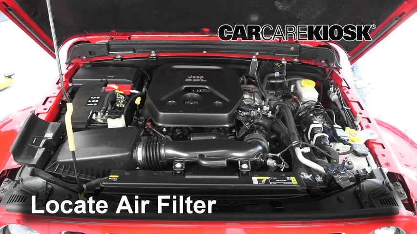 2021 Jeep Wrangler Unlimited Sahara 2.0L 4 Cyl. Turbo Filtro de aire (motor)